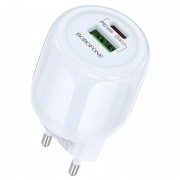 СЗУ Borofone BA94A Lustrous PD30W+QC3.0 (1USB-A/1C) Blue