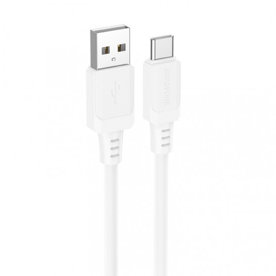 Дата кабель Borofone BX115 Lotto USB to Type-C 3A (1m) White