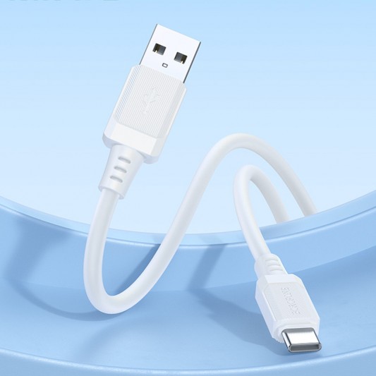 Дата кабель Borofone BX115 Lotto USB to Type-C 3A (1m) White - изображение 2