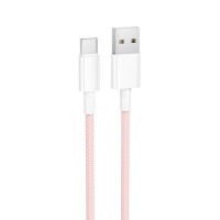 Дата кабель Borofone BX117 Source USB to Type-C 3A (1m) Pink