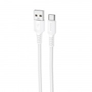 Дата кабель Borofone BX116 Certain USB to Type-C 3A (1m) White