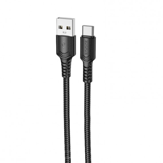 Дата кабель Borofone BX116 Certain USB to Type-C 3A (1m) Black