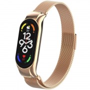 Ремінець Milanese Loop Design для Xiaomi Mi Band 8 Pink Gold