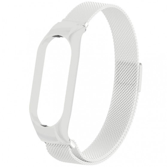 Ремешок Milanese Loop Design для Xiaomi Mi Band 8 White