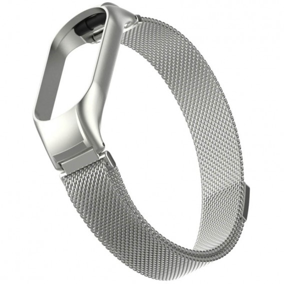 Ремінець Milanese Loop Design для Xiaomi Mi Band 8 Silver