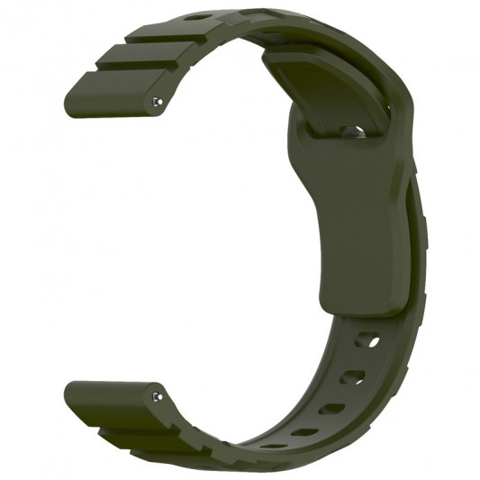Силіконовий ремінець Defense для Smart Watch 20mm Dark Olive - зображення 2 