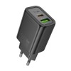 Блок живлення Hoco N61 Gentle PD20W+QC3.0 (1USB-A/1C) + кабель Type-C to Type-C Black