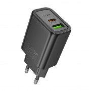 СЗУ Hoco N61 Gentle PD20W+QC3.0 (1USB-A/1C) Black