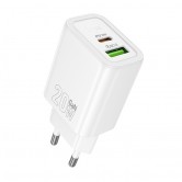 Блок живлення Hoco N61 Gentle PD20W+QC3.0 (1USB-A/1C) White Блок живлення Hoco N61 Gentle PD20W+QC3.0 (1USB-A/1C) White