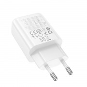 СЗУ Hoco N61 Gentle PD20W+QC3.0 (1USB-A/1C) + кабель Type-C to Lightning White