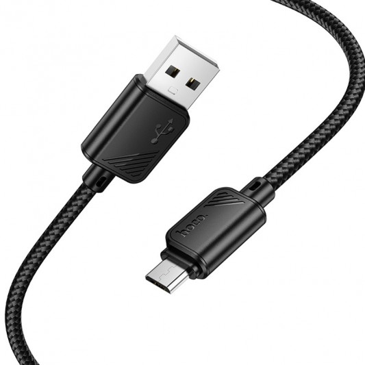 Дата кабель Hoco X113 Beneficio USB to MicroUSB (1m) Black - зображення 2 