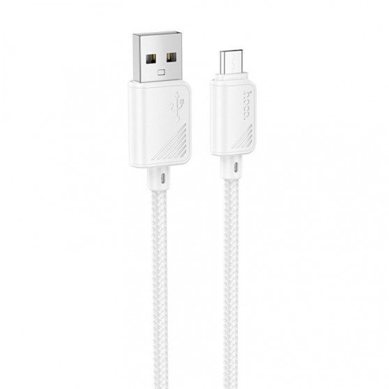 Дата кабель Hoco X113 Beneficio USB to MicroUSB (1m) White