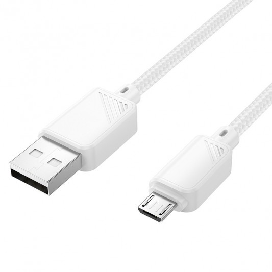 Дата кабель Hoco X113 Beneficio USB to MicroUSB (1m) White - изображение 1