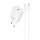 СЗУ Hoco N62 Gentle PD30W (1USB-C) + кабель Type-C to Lightning White