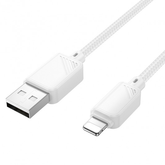 Дата кабель Hoco X113 Beneficio USB to Lightning (1m) White - зображення 1 