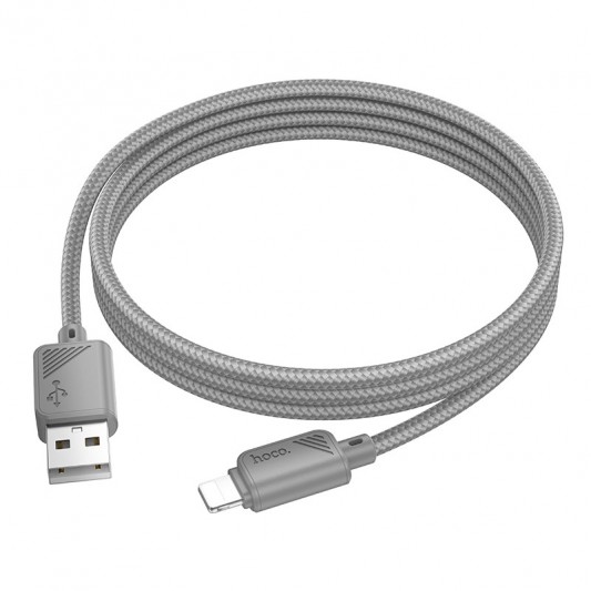 Дата кабель Hoco X113 Beneficio USB to Lightning (1m) Gray - изображение 1