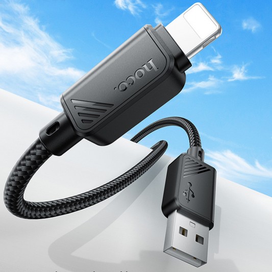 Дата кабель Hoco X113 Beneficio USB to Lightning (1m) Black - изображение 1