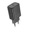 Блок питания Hoco N63 Gentle PD30W+QC3.0 (1USB-A/1C) + кабель Type-C to Lightning Black