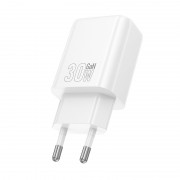 СЗУ Hoco N63 Gentle PD30W+QC3.0 (1USB-A/1C) + кабель Type-C to Lightning White
