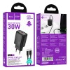 Блок питания Hoco N62 Gentle PD30W (1USB-C) + кабель Type-C to Type-C Black