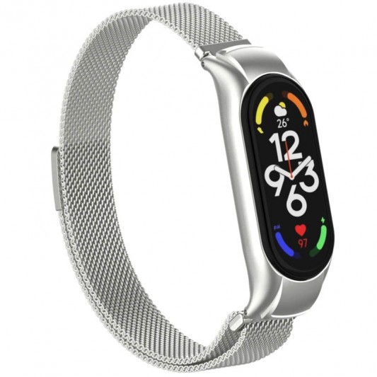 Ремінець Milanese Loop Design для Xiaomi Mi Band 3/4 Срібний - зображення 2 