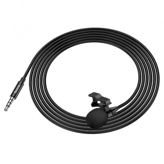 Мікрофон петличний Hoco L14 3,5mm (2m) Чорний - зображення 2 