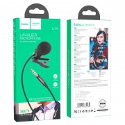 Мікрофон петличний Hoco L14 3,5mm (2m) Чорний