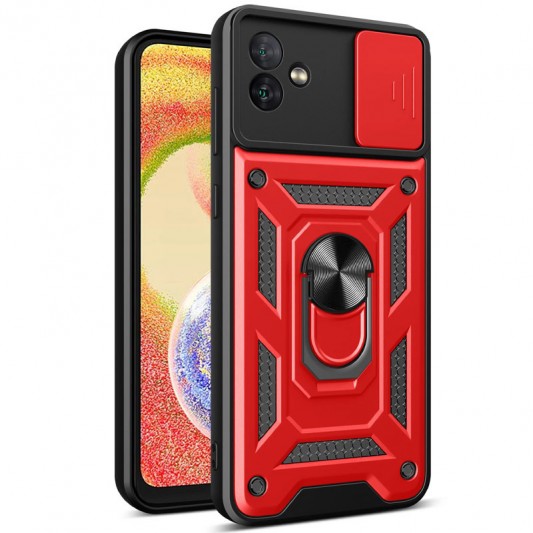 Ударопрочный чехол Camshield Serge Ring для Samsung Galaxy A04 Красный
