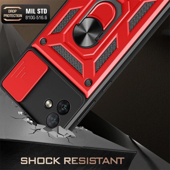 Ударостійкий чохол Camshield Serge Ring для Samsung Galaxy A04 Червоний