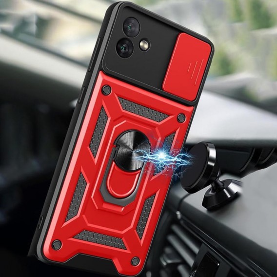 Ударостійкий чохол Camshield Serge Ring для Samsung Galaxy A04 Червоний