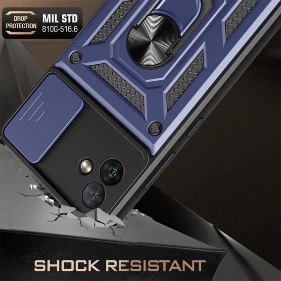 Ударостійкий чохол Camshield Serge Ring для Samsung Galaxy A04 Синій