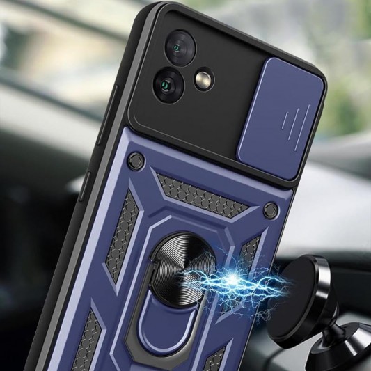 Ударопрочный чехол Camshield Serge Ring для Samsung Galaxy A04 Синий - изображение 2