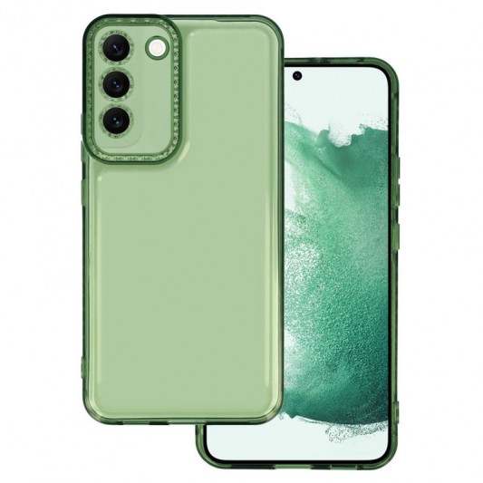 Чехол TPU Starfall Clear для Samsung Galaxy S23 Зеленый - изображение 4