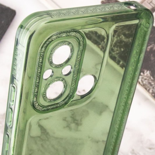 Чохол TPU Starfall Clear для Xiaomi Redmi 12C Зелений - зображення 3 