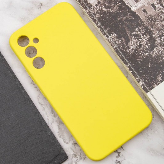 Чохол Silicone Cover Lakshmi Full Camera (AAA) для Samsung Galaxy A34 5G Жовтий / Yellow - зображення 4 