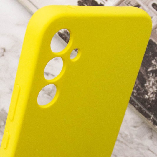 Чохол Silicone Cover Lakshmi Full Camera (AAA) для Samsung Galaxy A34 5G Жовтий / Yellow - зображення 5 