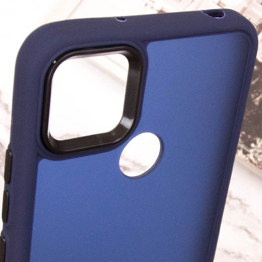 Чехол TPU+PC Lyon Frosted для Xiaomi Redmi 9C Navy Blue - изображение 4