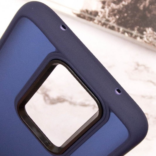 Чохол TPU+PC Lyon Frosted для Xiaomi Redmi Note 8 Pro Navy Blue - зображення 4 