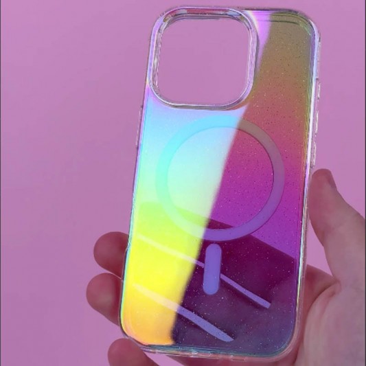 Чохол TPU Galaxy Sparkle (MagFit) для Apple iPhone 15 Pro Max (6.7") Chroma+Glitter - зображення 2 