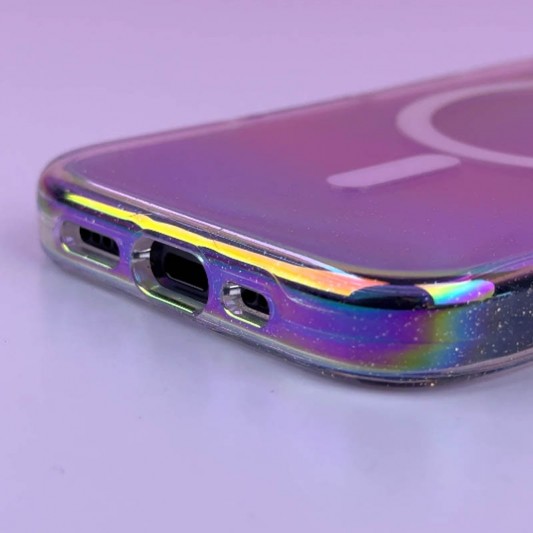 Чохол TPU Galaxy Sparkle (MagFit) для Apple iPhone 15 Pro Max (6.7") Chroma+Glitter - зображення 3 