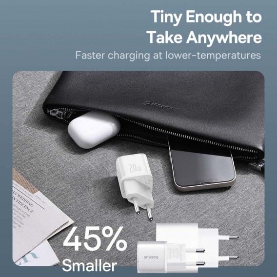 Блок питания Baseus GaN5S OS 20W (1USB-C) (P10162503) Moon White