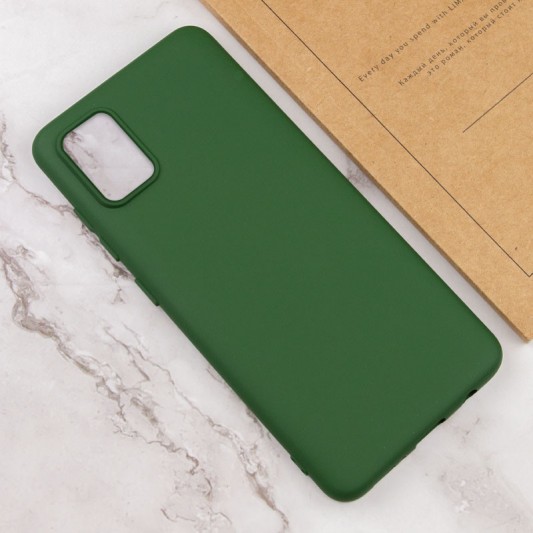 Чохол Silicone Cover Lakshmi (AA) для Samsung Galaxy A51 Зелений / Dark green - зображення 3 