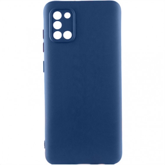 Чехол TPU GETMAN Liquid Silk Full Camera для Samsung Galaxy A31 Синий / Navy Blue