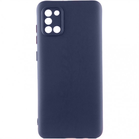 Чехол TPU GETMAN Liquid Silk Full Camera для Samsung Galaxy A31 Синий / Midnight Blue