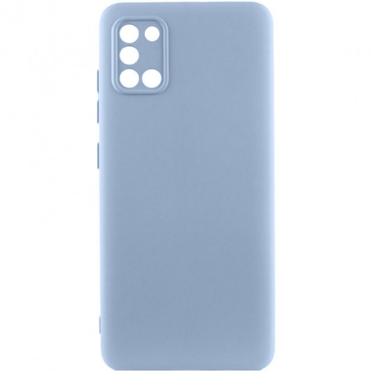Чехол TPU GETMAN Liquid Silk Full Camera для Samsung Galaxy A31 Голубой / Lilac Blue