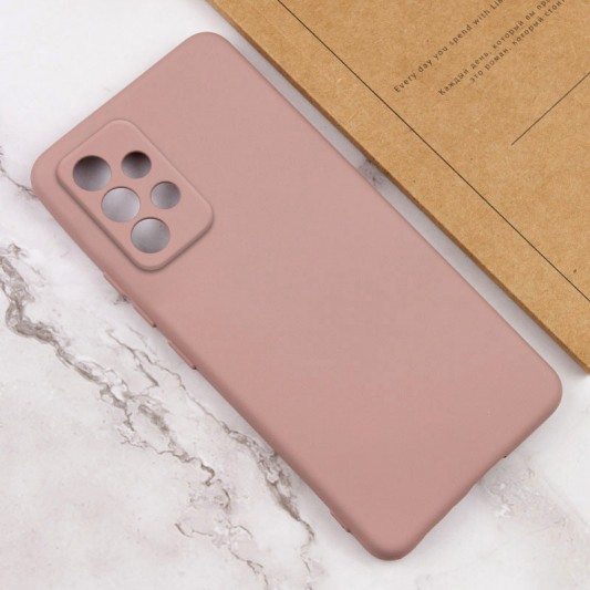Чохол TPU GETMAN Liquid Silk Full Camera для Samsung Galaxy A52 4G / A52 5G / A52s Рожевий / Pink Sand - зображення 3 