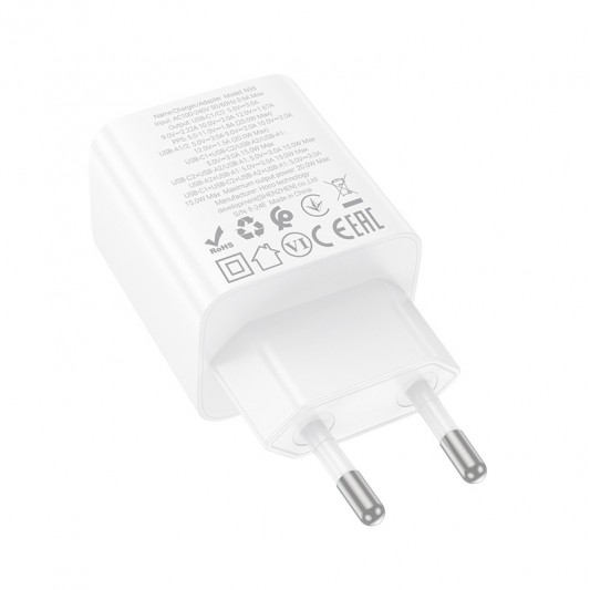 СЗУ Hoco N55 Fundador PD20W four-port (2USB-A/2C) White - изображение 2