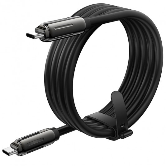 Дата кабель Hoco U136 Prize Type-C to Type-C 60W (1.2m) Black - зображення 2 