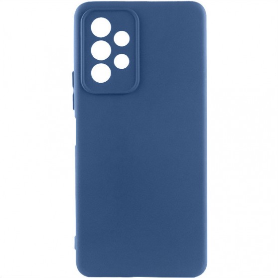 Чехол TPU GETMAN Liquid Silk Full Camera для Samsung Galaxy A23 4G Синий / Navy Blue