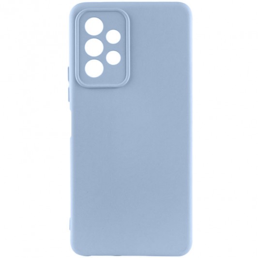 Чехол TPU GETMAN Liquid Silk Full Camera для Samsung Galaxy A23 4G Голубой / Lilac Blue